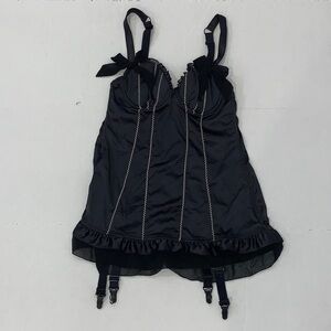 La Senza black Satin corset size Medium